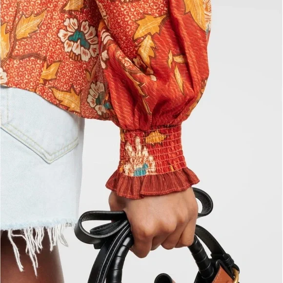 Ulla Johnson Kaitlyn Blouse in Amaryllis, size 0 NWT - Picture 4 of 10